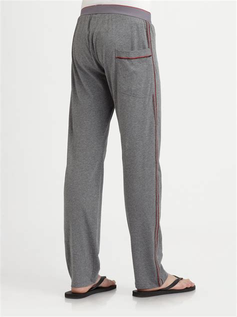 Diesel Cotton Lounge Pants in Gray for Men (charcoal) | Lyst