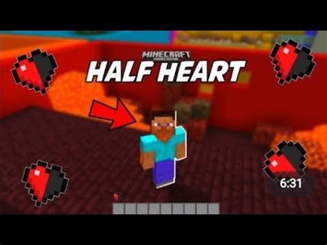 Minecraft half heart challenge - YouTube