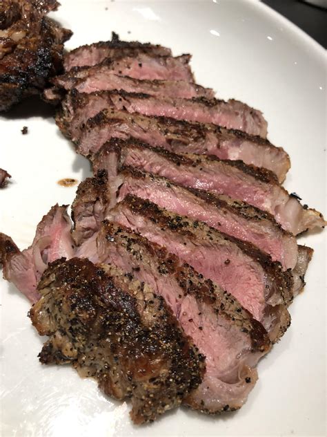 Perfectly pink steak with a mean crust! 2” CAB Ribeye : r/steak