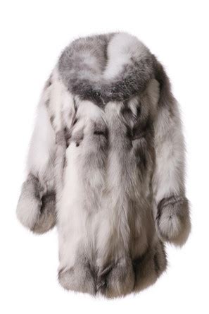 White Fox Fur Coat "Blue Fox"| SKANDINAVIK FUR