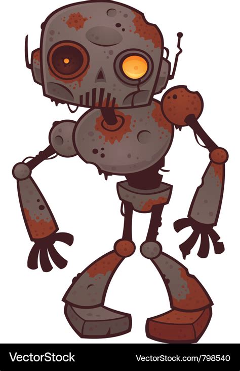 Rusty zombie robot Royalty Free Vector Image - VectorStock