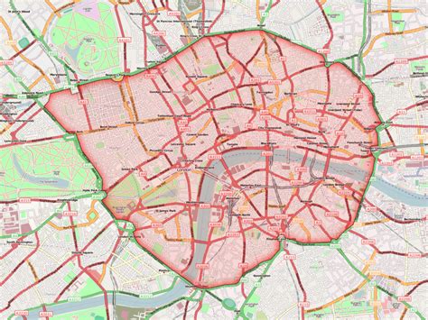 Congestion Charge Area Map