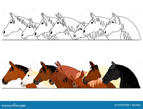 Horse Frame Border Vector Image 1353628 Stockunlimited