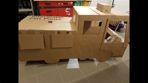 Cardboard fire truck - YouTube