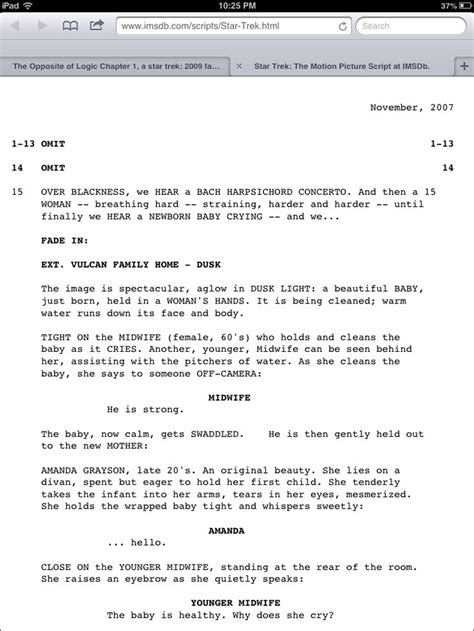 Full script uncut unedited of Star Trek 2009 http://www.imsdb.com/scripts/Star-Trek.html | Star ...