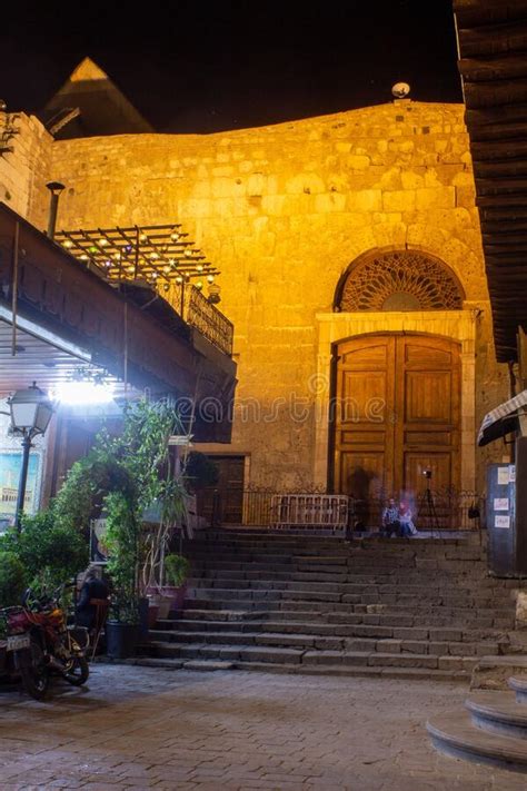 The Eastern Door of the Great Umayyad Mosque at Night in Damascus ...