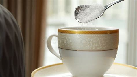Pouring White Sugar in a Glass of Water on Table Stock Footage - Video of addict, stirring ...