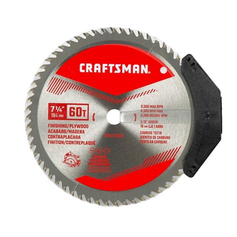 CRAFTSMAN 7-1/4-in 60-Tooth Fine Finish Carbide Circular Saw Blade in the Circular Saw Blades ...