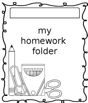 Homework Folder Cover Sheet by mrsmkparker | TPT