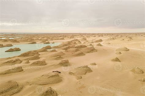 Wind erosion terrain landscape, yardang landform. 27860023 Stock Photo ...