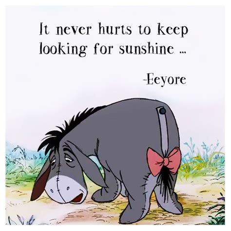 SUNSHINE always FOLLOWS the RAIN … | Eeyore quotes, Winnie the pooh ...