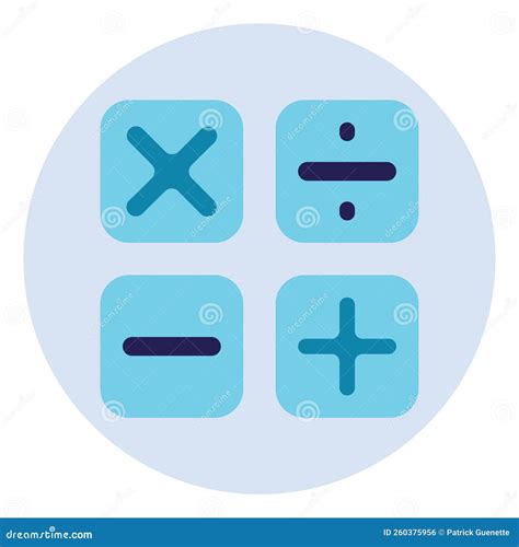 Blue mathematics, icon stock vector. Illustration of business - 260375956