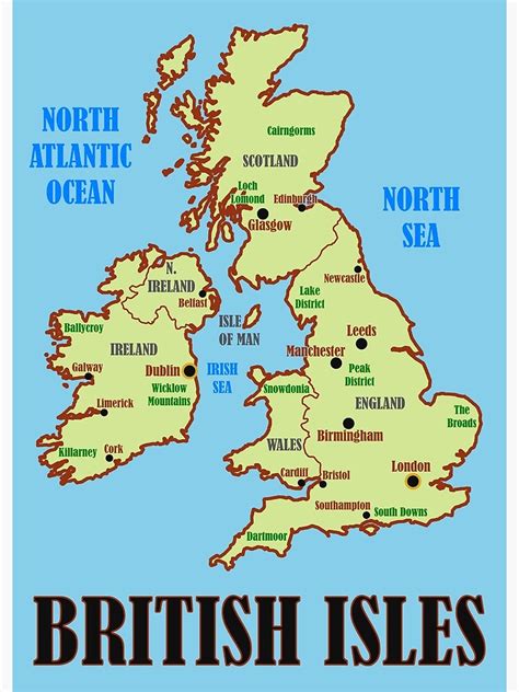 "British Isles Map" Poster for Sale by Ian Cooper | Redbubble