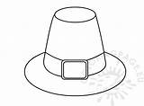 Thanksgiving Pilgrim Hat Template – Coloring Page sketch template