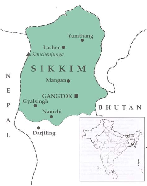 District Map Of Sikkim