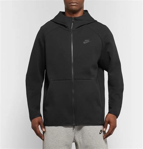 Nike - Cotton Tech Fleece Zip-Up Hoodie - Men - Black Nike