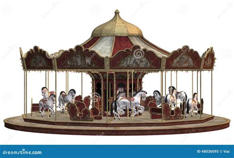 Vintage Carousel stock illustration. Illustration of play - 48036095