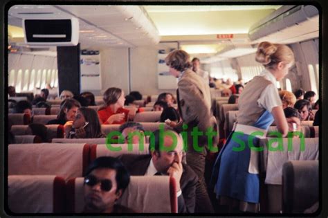 Original Slide, Pan Am Boeing 747 Cabin Scene and Stewardess, 1972 | #4639520347