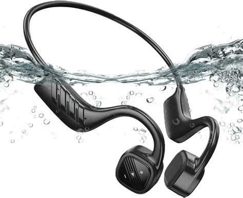 Swimming Bone Conduction Headphones, IPX8 Waterproof Earbuds, Bluetooth ...