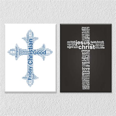 Jesus Quotes On Cross Wall Art, Set Of 2 – Myindianthings