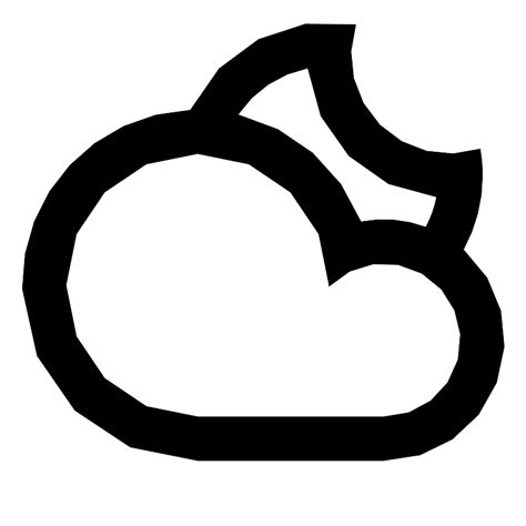 Moon Cloudy Vector SVG Icon - SVG Repo