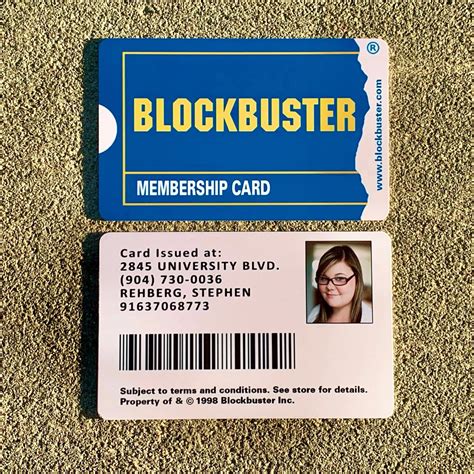 Blockbuster Membership Card - Customizable Details with name or photo and Phone | eBay