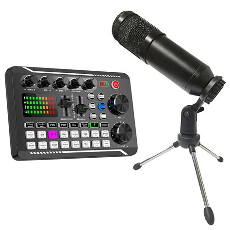 F998 Sound Card Bluetooth-compatible Microphone Sound Mixer Sound Card ...