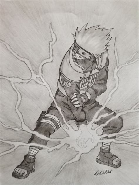 Kakashi doing CHIDORI | Desenhos, Anime