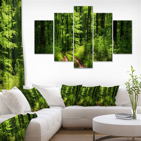 Materials Canvas Gallery Wraps Sage Green Forest Wall Art Decor Visual ...