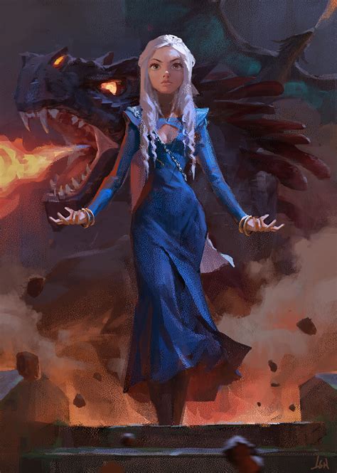 [NO SPOILERS] Daenerys Targaryen Art | Song Nan Li : r/gameofthrones