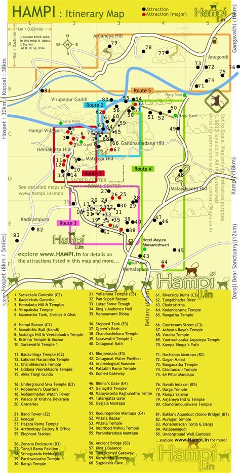 Places | Itinerary | Sightseeing | Tour Tips for Hampi 3 Day Hampi Itinerary