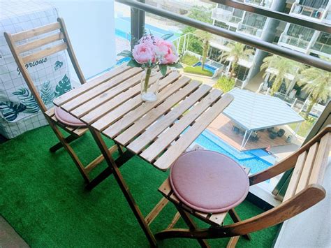 Ikea Askholmen Table + 2 Chairs + Cushions and Grass Carpet FREE, Furniture & Home Living ...