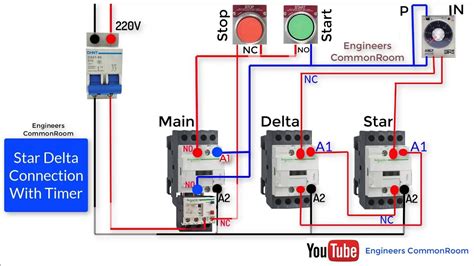 Star Delta Control Connection Diagram । Engineers CommonRoom | Delta connection, Delta, Engineering