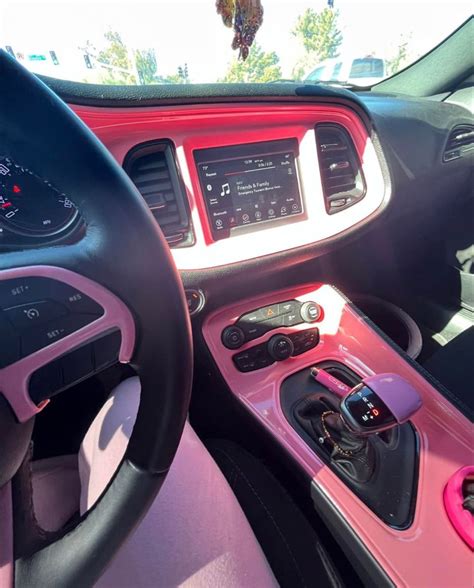 Pink Car Interior with Black Trims