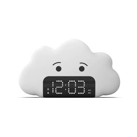 Kids' Wake up Light Alarm Cloud Clock White - Capello: Digital Bedroom Clock, LED Display for ...