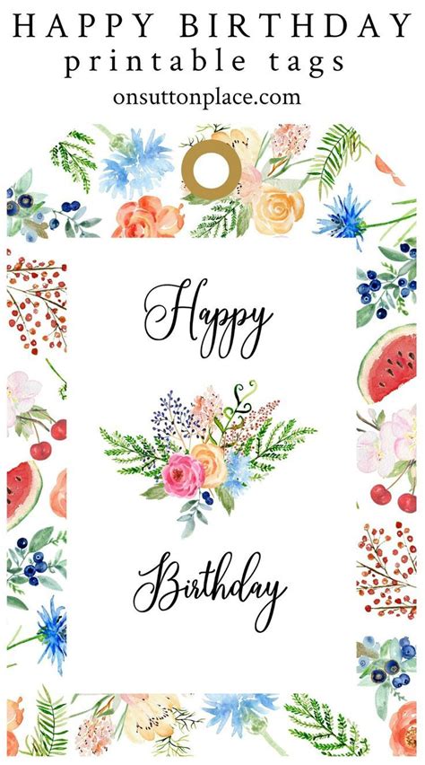 Happy Birthday Gift Tags Printable - bahabbild