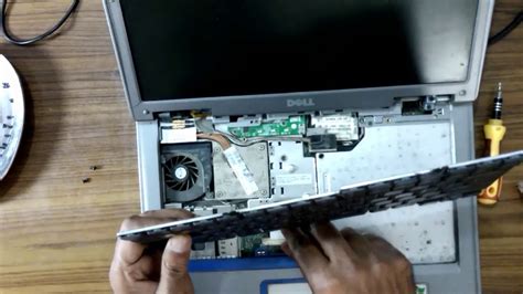 Opening and cleaning of Dell Inspiron 510m laptop keyboard - YouTube