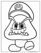 20 Goomba Coloring Pages Free PDF Printables  Cartoon coloring sketch template