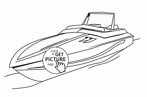 Speed Boat Coloring Pages Printable Coloring Pages