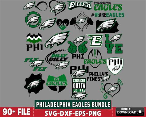 Philadelphia Eagles Bundle svg,90+ file Philadelphia Eagles Nfl svg, B ...