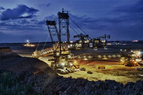 Free Images : light, technology, night, evening, industry, coal mining ...