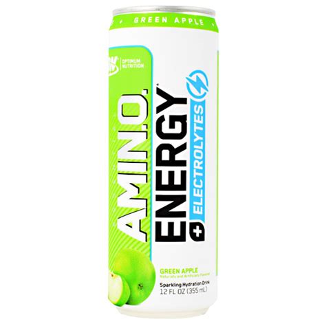 Amino Energy Plus Electrolytes RTD Green Apple, 12 ea — MO Marketplace