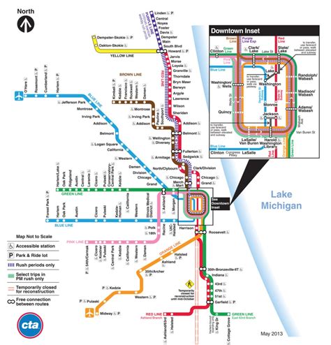 Transit Maps: Current CTA rail map as found in the “CTA System Map Brochure”