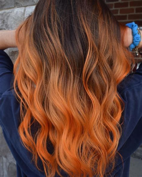 Orange Ombré Hair Idea Inspiration How to bright fun Hair Color Guy ...