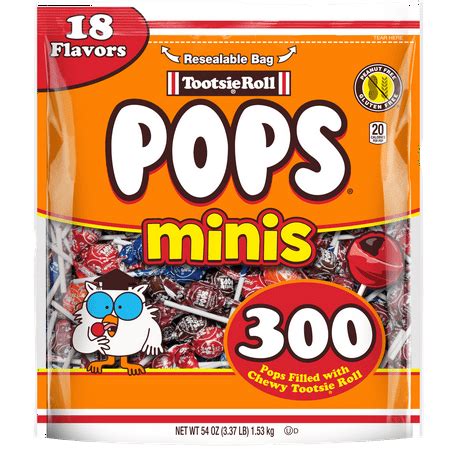 Tootsie Roll, Mini Tootsie Pops, 54 Oz - Walmart.com