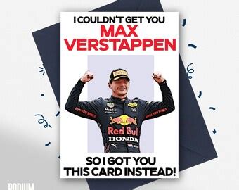 Verstappen Birthday Card - Etsy