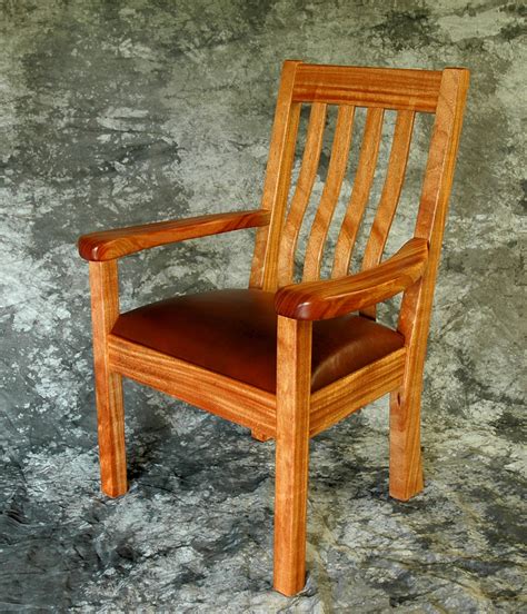 Custom Mahogany Office Chair > Montana Fine Furniture > Handmade Furniture in Bozeman, MT