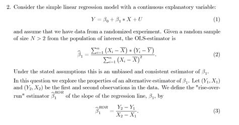 Solved 2. Consider the simple linear regression model with a | Chegg.com