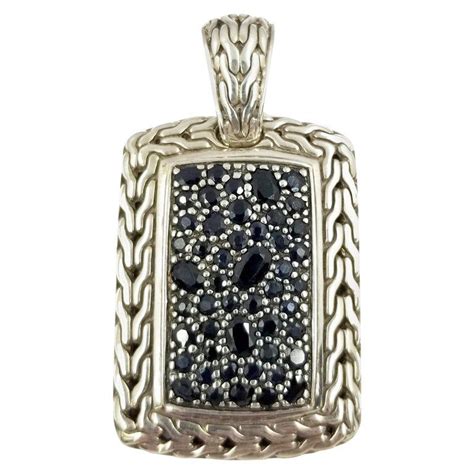 John Hardy Men's Black Sapphire Dogtag Pendant | Victorian pendant ...