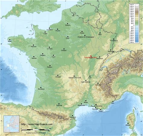 Where Is Dijon In France Map - Topographic Map World